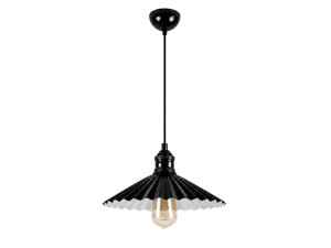 Lampe suspendue en métal "Plise" - 32 x 32 cm - Noir