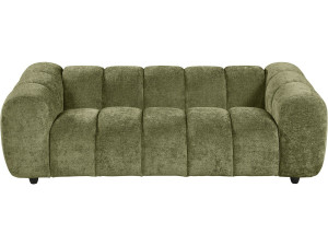 Canapé droit style bubble en tissu "Courcelles" - 3 places - Vert