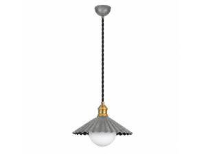 Lampe suspendue en métal "Plise" - 32 x 32 cm - Gris