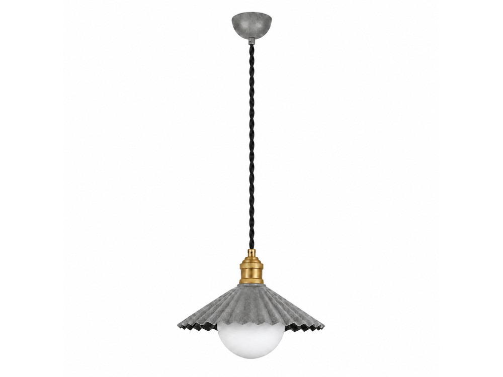 Lampe suspendue en métal "Plise" - 32 x 32 cm - Gris