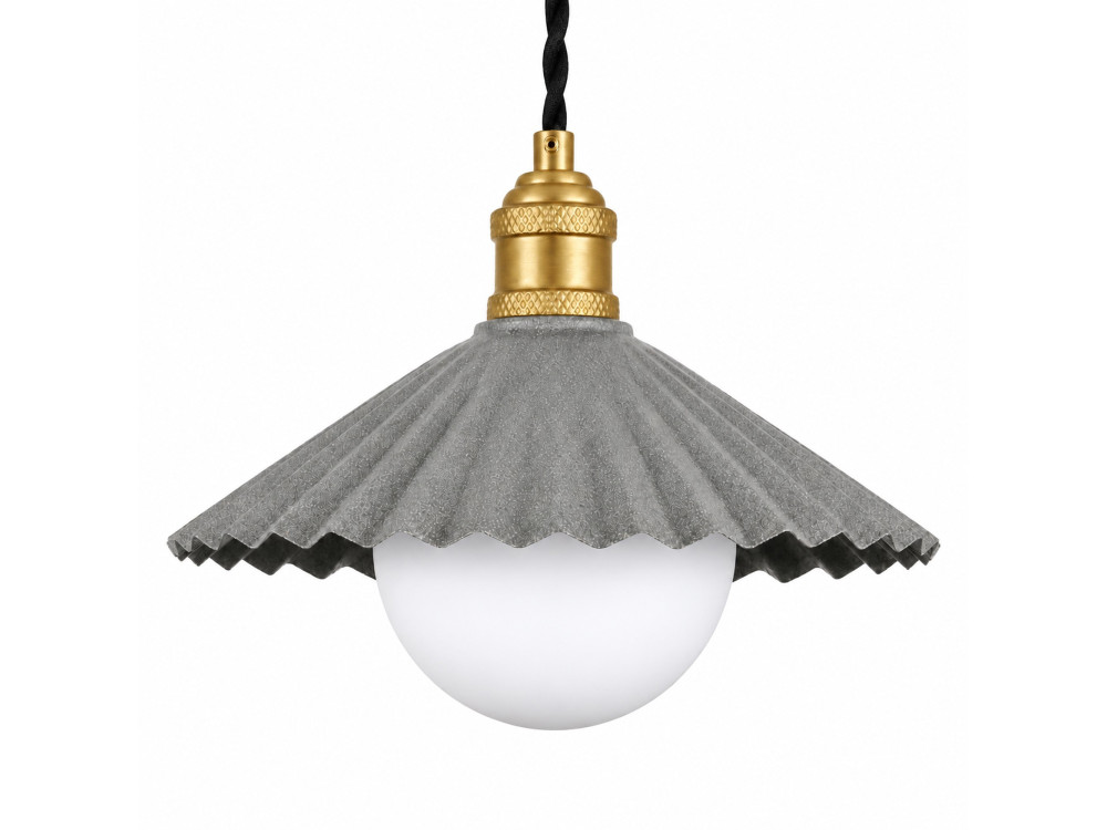 Lampe suspendue en métal "Plise" - 32 x 32 cm - Gris