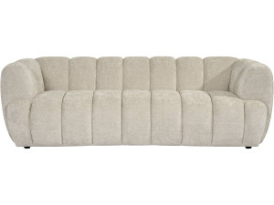 Canapé droit style bubble en tissu "Malakoff" - 3 places - Beige
