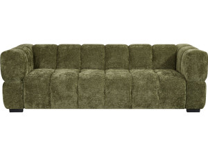Canapé droit style bubble en tissu "Spontini" - 3 places - Vert