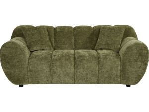 Canapé droit style bubble en tissu "Carnot" - 2 places - Vert