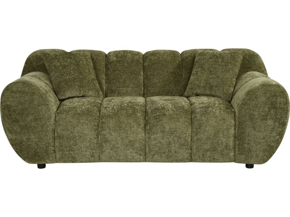 Canapé droit style bubble en tissu "Carnot" - 2 places - Vert