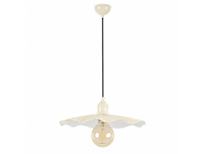Lampe suspendue en métal "Ondula" - 34 x 34 cm - Beige