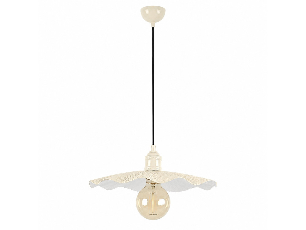 Lampe suspendue en métal "Ondula" - 34 x 34 cm - Beige