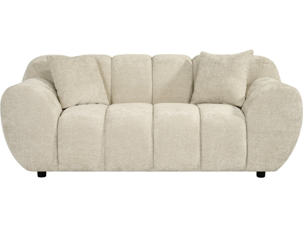 Canapé droit style bubble en tissu "Carnot" - 2 places - Beige