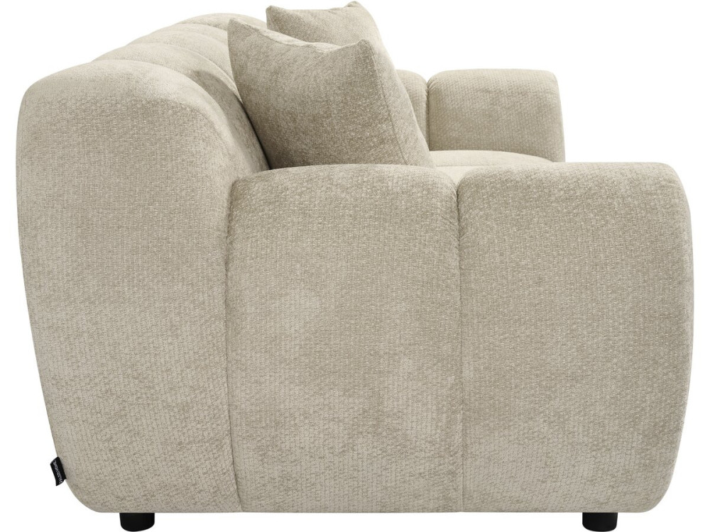 Canapé droit style bubble en tissu "Carnot" - 2 places - Beige