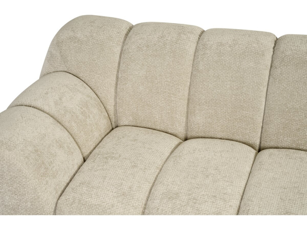 Canapé droit style bubble en tissu "Carnot" - 2 places - Beige