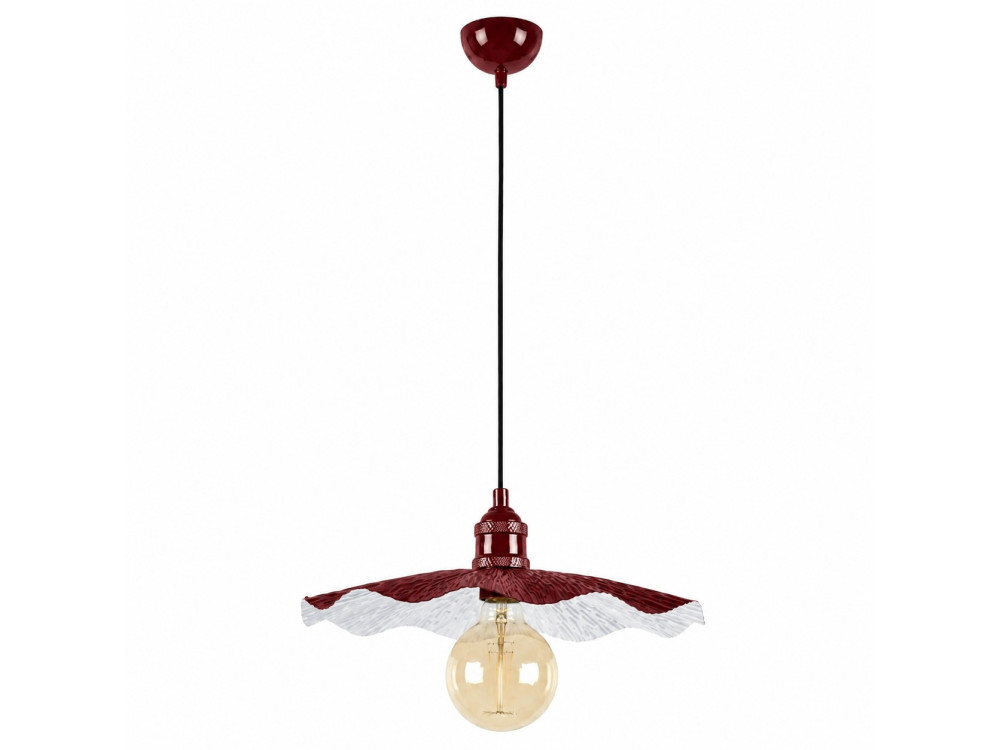 Lampe suspendue en métal "Ondula" - 34 x 34 cm - Bordeaux