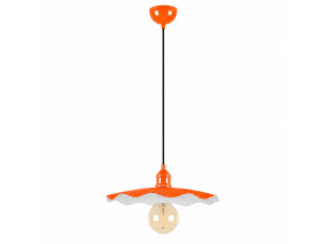 Lampe suspendue en métal "Ondula" - 34 x 34 cm - Orange