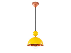 Lampe suspendue en métal "Bubble" - 21 x 21 cm - Jaune