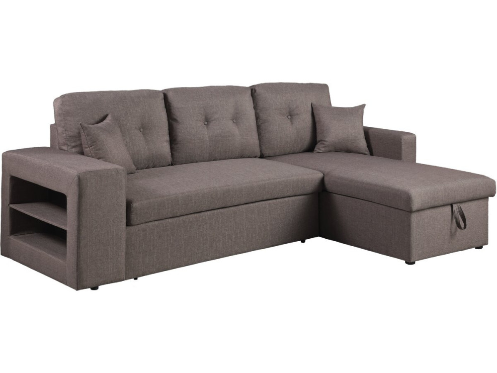 Canapé d'angle convertible/réversible "Axel" - 3 places - Taupe