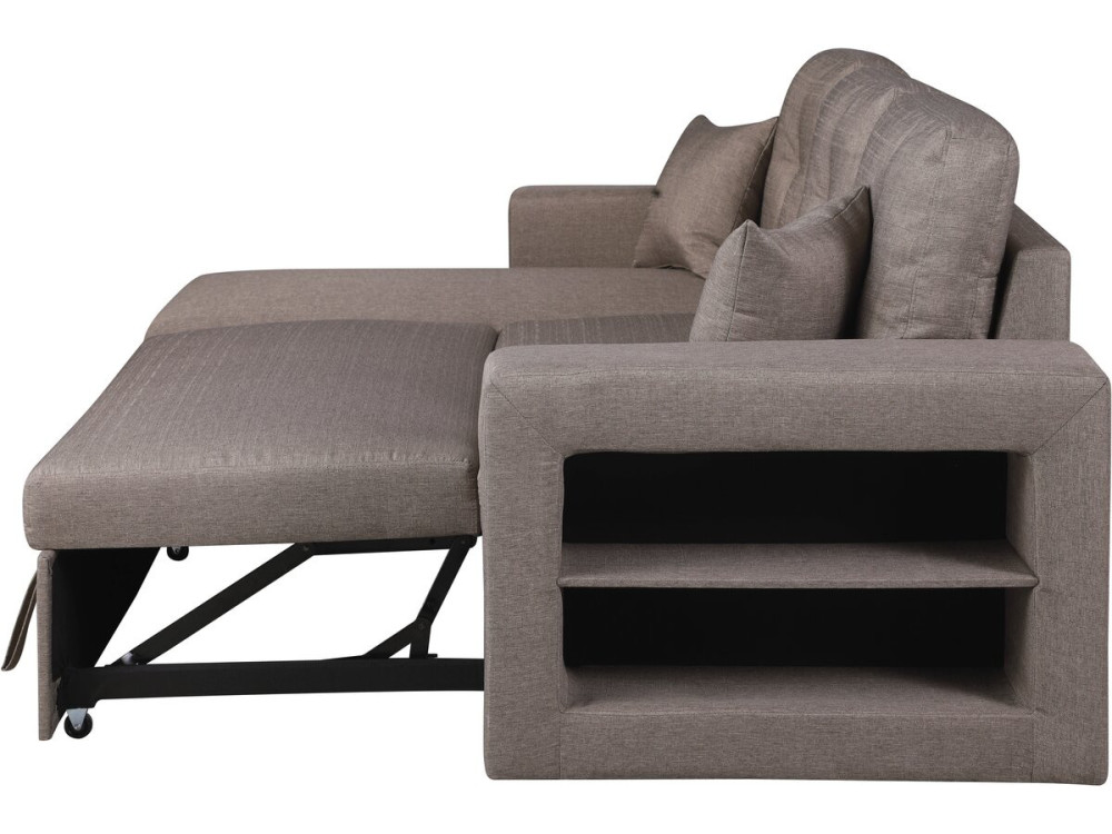 Canapé d'angle convertible/réversible "Axel" - 3 places - Taupe