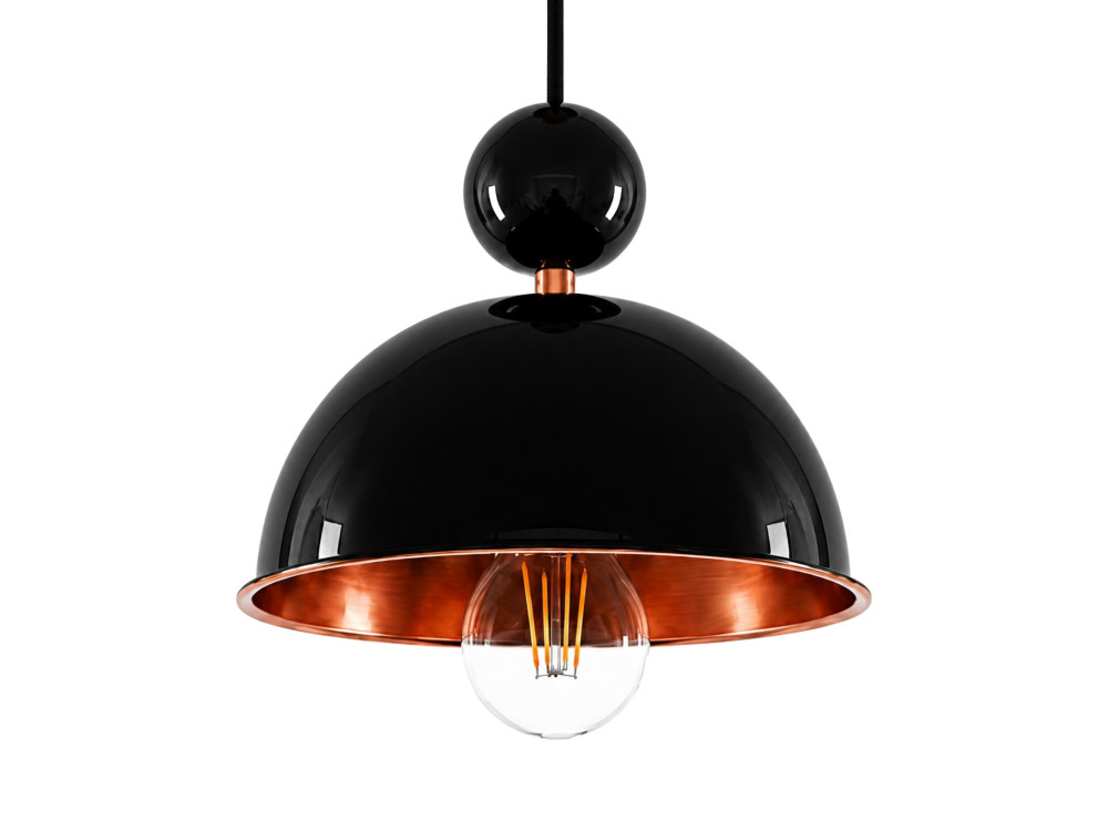 Lampe suspendue en métal "Bubble" - 21 x 21 cm - Noir