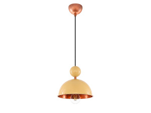 Lampe suspendue en métal "Bubble" - 21 x 21 cm - Jaune