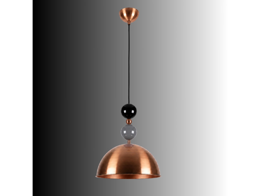 Lampe suspendue en métal "Bubble" - 31 x 31 cm - Cuivre