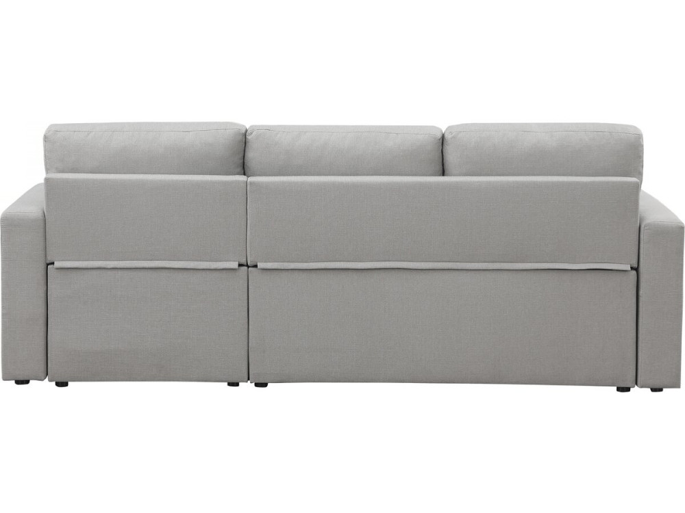 Canapé d'angle convertible/ réversible avec coffre "Alain" - 3 places - Gris clair