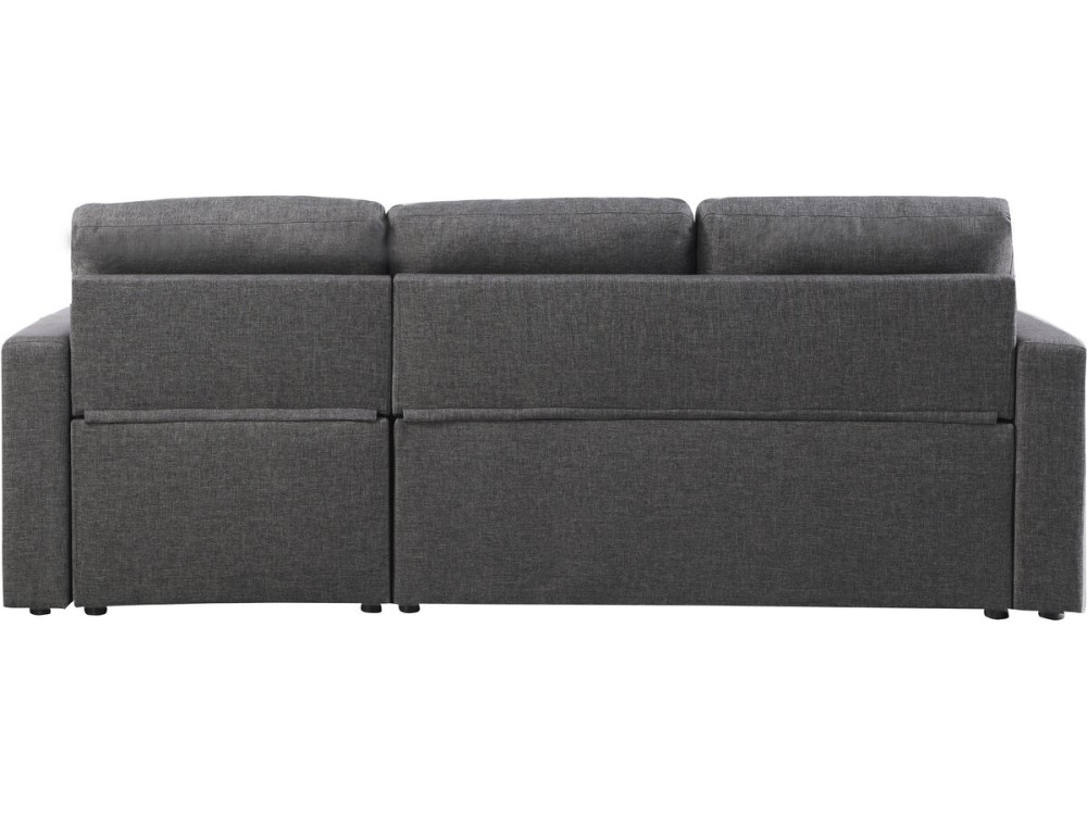 Canapé d'angle convertible/ réversible avec coffre "Alain" - 3 places - Gris