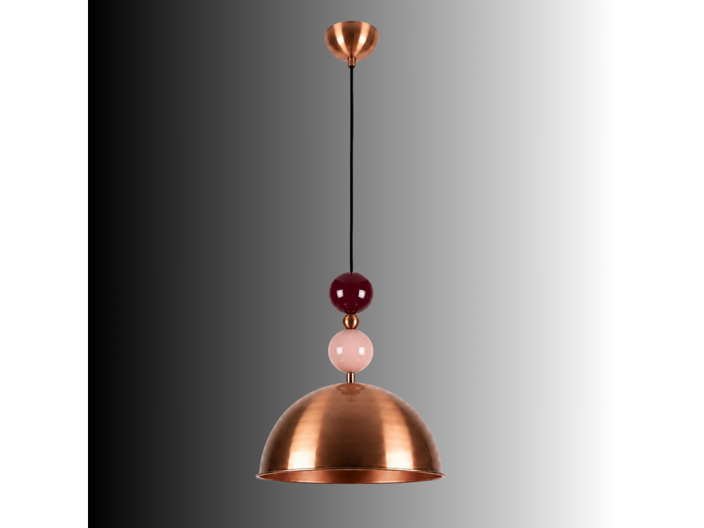 Lampe suspendue en métal "Bubble" - 31 x 31 cm - Cuivre