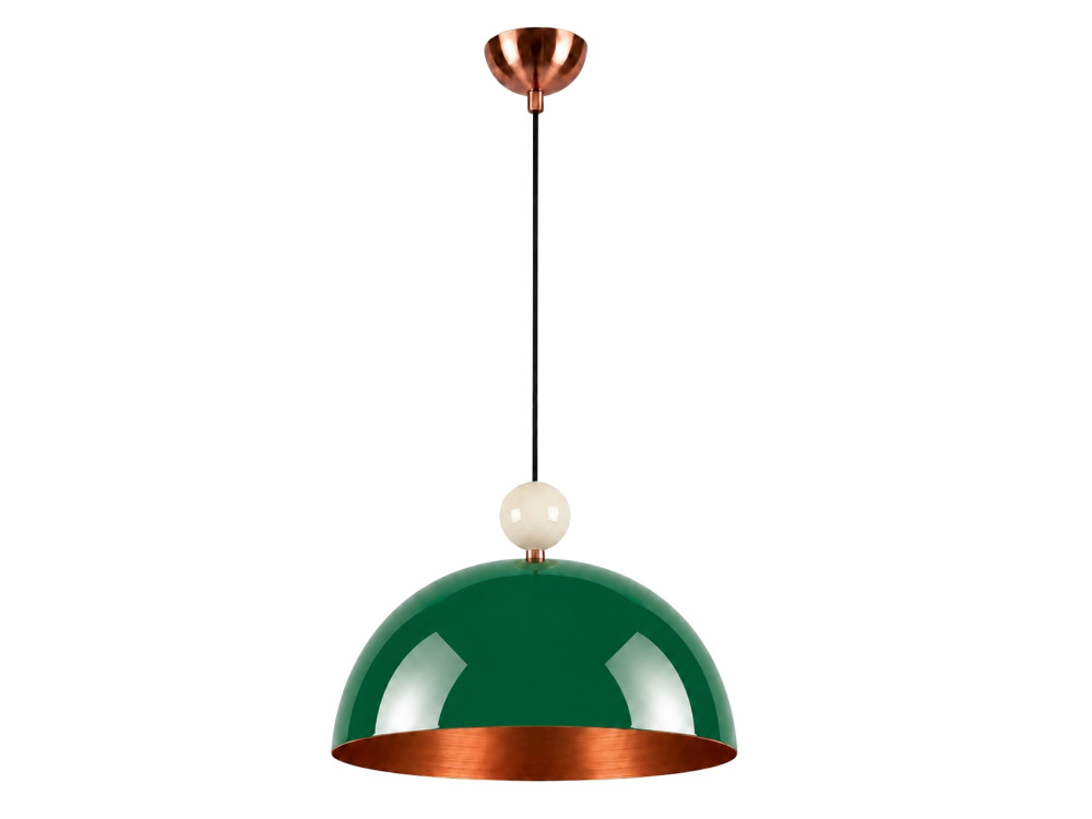 Lampe suspendue en métal "Bubble" - 40 x 40 cm - Vert Foncé