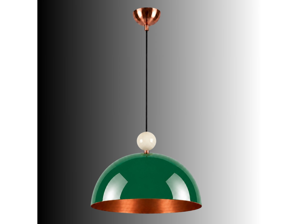 Lampe suspendue en métal "Bubble" - 40 x 40 cm - Vert Foncé