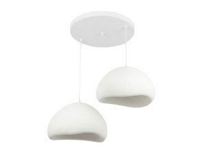 Lustre en métal "Lora" - 82 x 82 cm - Blanc
