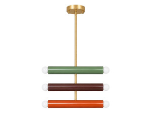 Lustre en métal "Vento" - 35 x 10 cm - Vert