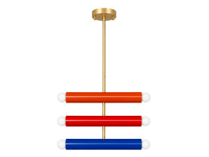 Lustre en métal "Vento" - 35 x 10 cm - Orange