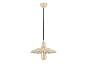 Lampe suspendue en métal "Volan" - 25 x 25 cm - Beige