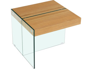 Table basse "Agrigento" - 60 x 60 x 50 cm - Finition chêne