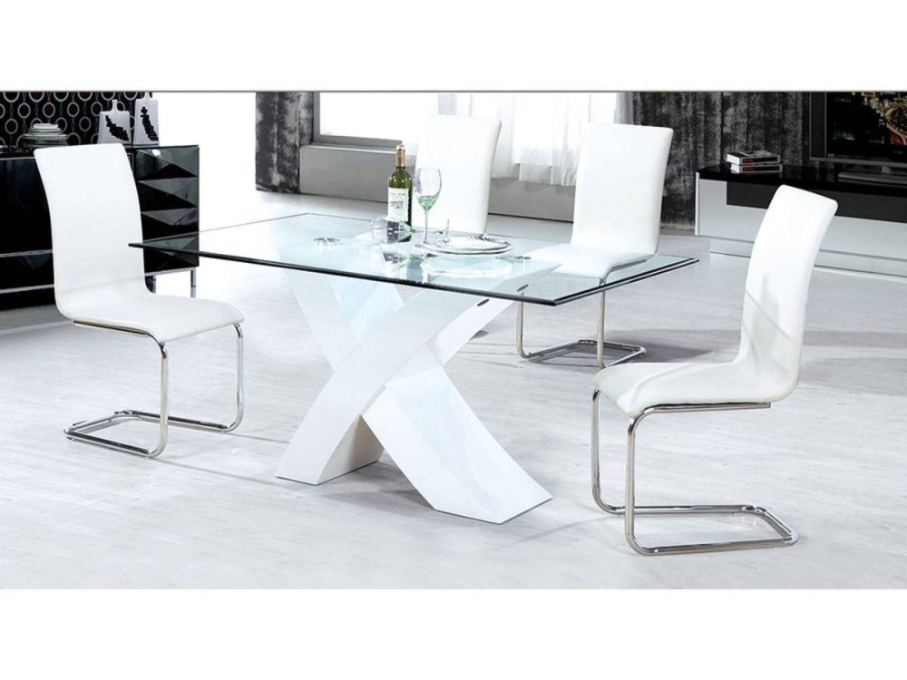 Table repas "Mona" - 200 x 90 x 74 cm - Blanc