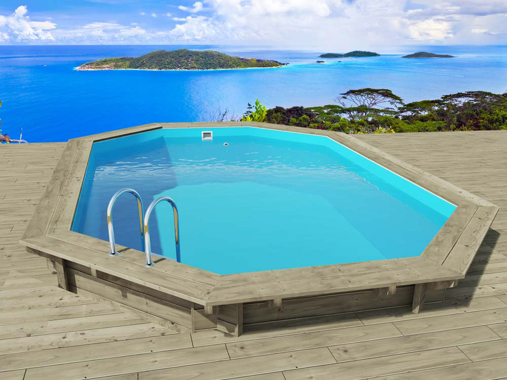 Piscine bois " Palma 145  " 7.57 x 4.07 x 1.44 m