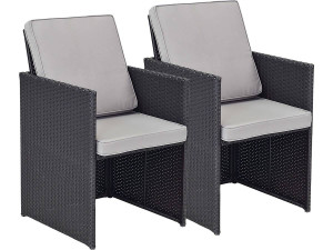 Lot de 2 fauteuils Chicago - "Atlanta" - Noir