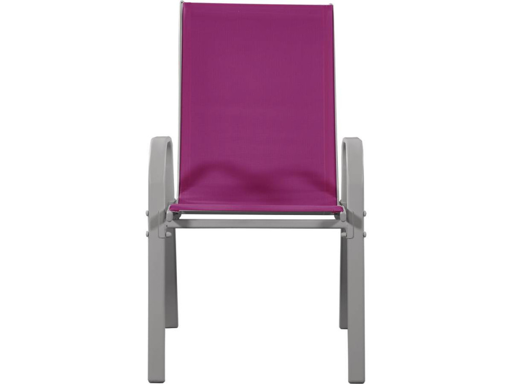 Fauteuil jardin Textilène "Cordoba" - Phoenix - Rose - Lot de 4