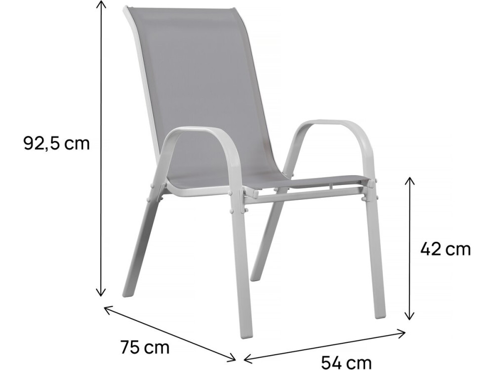 Fauteuil jardin Textilène "Cordoba" - Phoenix - Ecru - Lot de 2