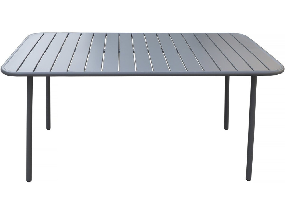 Table jardin en métal "Bilbao" - 150 x 90 x 71 cm - Gris