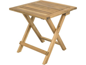 Table basse de jardin pliante en bois "Portimao" - 40 x 40 x 40 cm - Marron