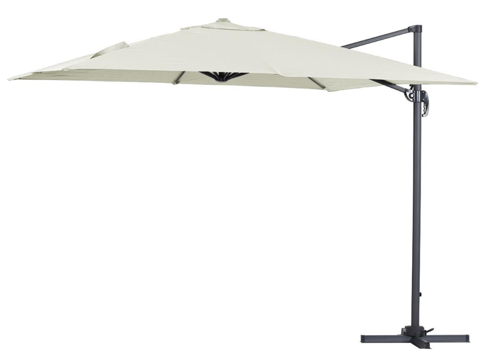 Parasol déporté "Sun 3" - 3 x 3 m - Ecru