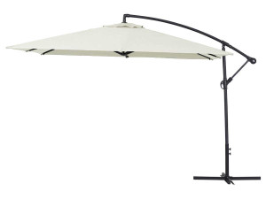 Parasol jardin déporté  Alu "Ilios 3" - Carré - 3 x3 m - Ecru