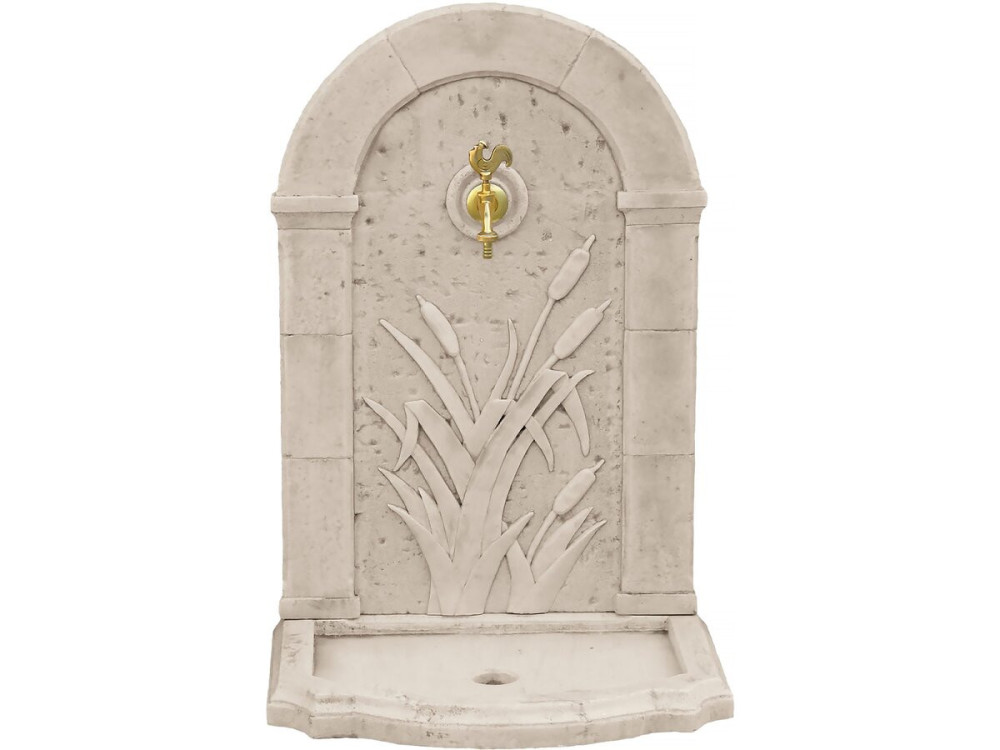 Fontaine "ROSEAU" - en pierre reconstituée - 62 x 42 x 93 cm