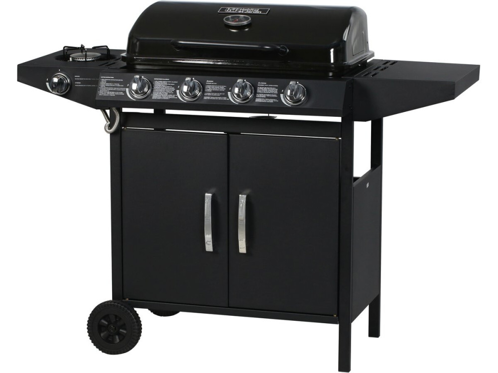 Barbecue gaz "Festa 5" - 5 brûleurs dont 1 latéral - 12.9 Kw- Noir