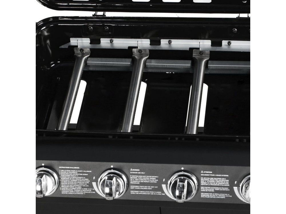 Barbecue gaz "Festa 5" - 5 brûleurs dont 1 latéral - 12.9 Kw- Noir