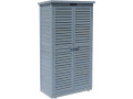 Armoire de jardin "Space" - 87 x 46.5 x 160 cm - Marron - Bleu Ciel