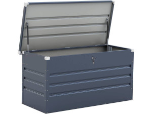 Coffre de jardin métal "Store" - 371L - 132 x 61 x 60 cm - Gris