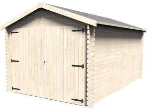 Garage bois "Gamache" - 14.24 m² - 2.98 x 4.78 x 2.56 m - 28 mm