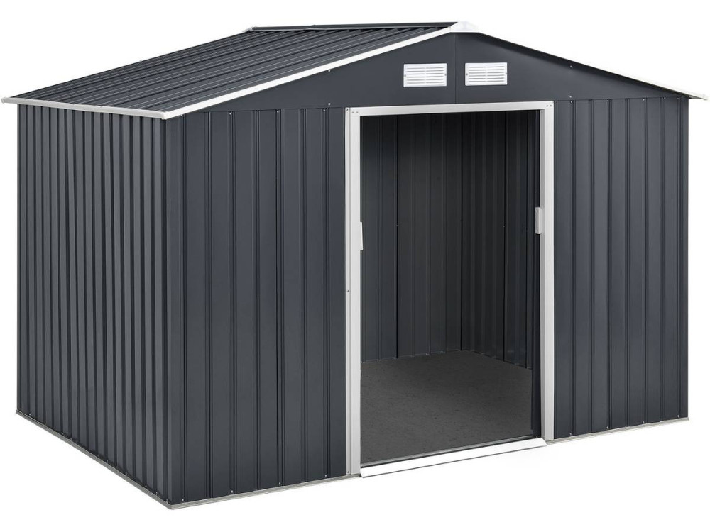 Abri de jardin métal "Vegas" - 5,29 m2 (4,83 m2 au sol) - Gris