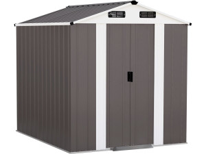 Abri de jardin métal "Dallas" - 4,12 m² - Taupe