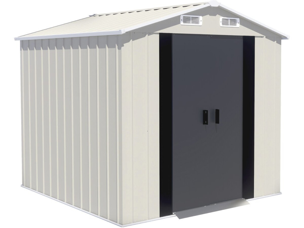 Abri de jardin en métal "Nebraska" - 4,12 m² - Beige